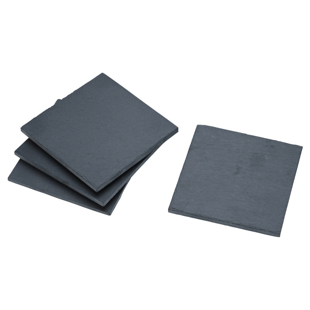 Σουβέρ Τετράγωνα Σχιστόλιθου Σετ 4τμχ 10x10cm Estia