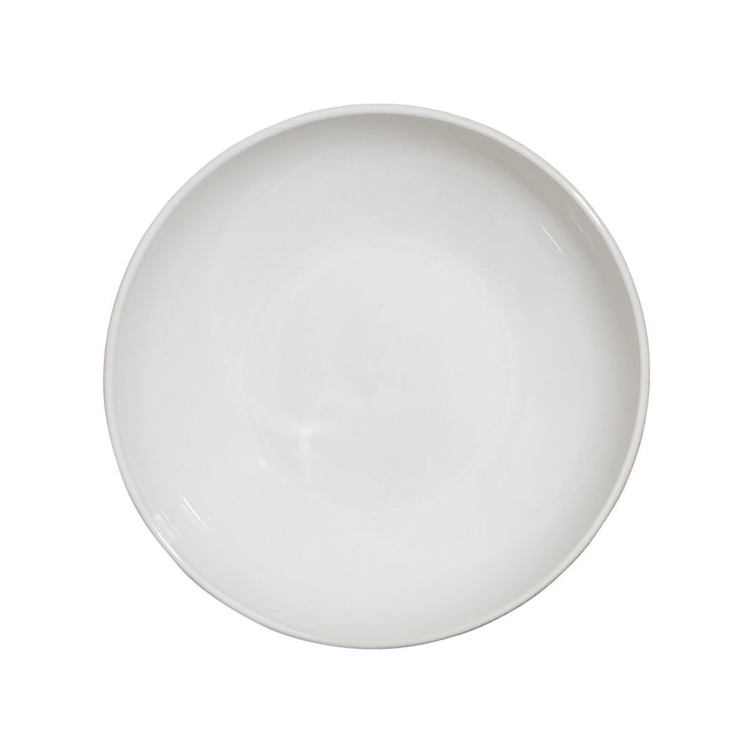 Επάνω όψη stoneware σαλατιέρας σε ιβουάρ χρώμα, με καθαρή επιφάνεια που τονίζει το απαλό φινίρισμα και το διακριτικό περίγραμμα.