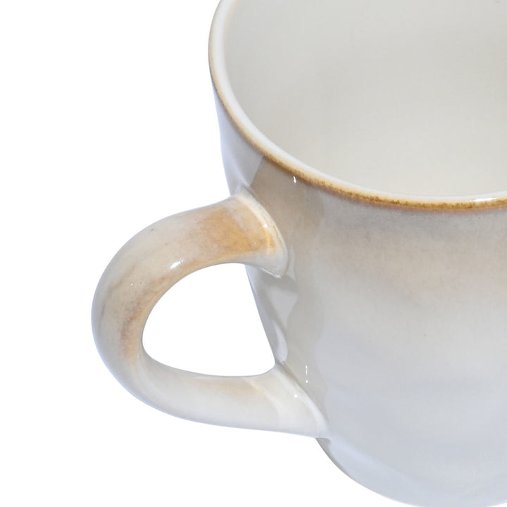 Κούπα Καφέ Μπεζ Stoneware 400ml Vignette Estia