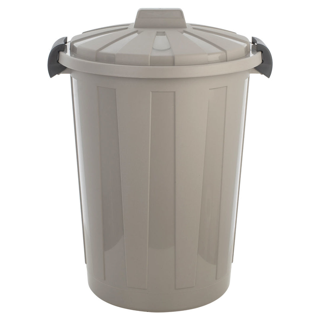 Κάδος Απορριμάτων Γκρι Εξωτερικού Χώρου Πλαστικός Με Καπάκι 60lt Estia