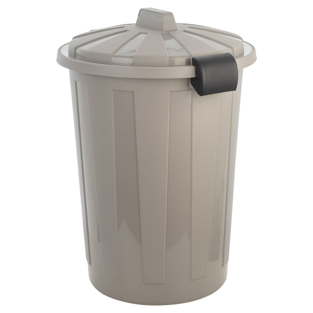Κάδος Απορριμάτων Γκρι Εξωτερικού Χώρου Πλαστικός Με Καπάκι 60lt Estia