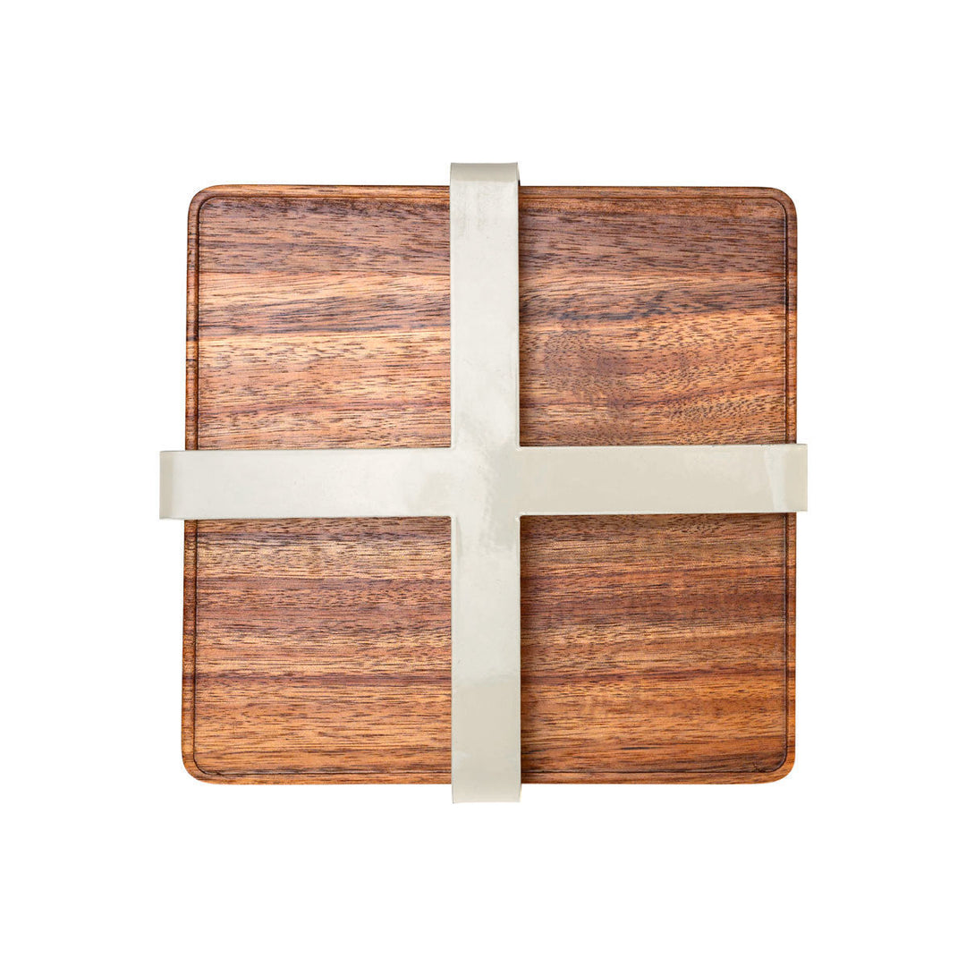 Χαρτοπετσετοθήκη Τετράγωνη Μεταλλική Ivory Allure Estia