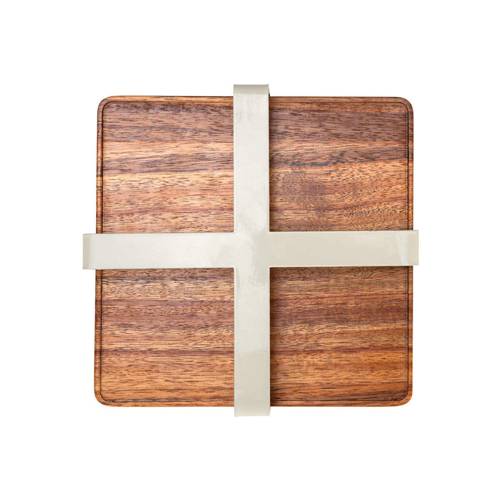 Χαρτοπετσετοθήκη Τετράγωνη Μεταλλική Ivory Allure Estia