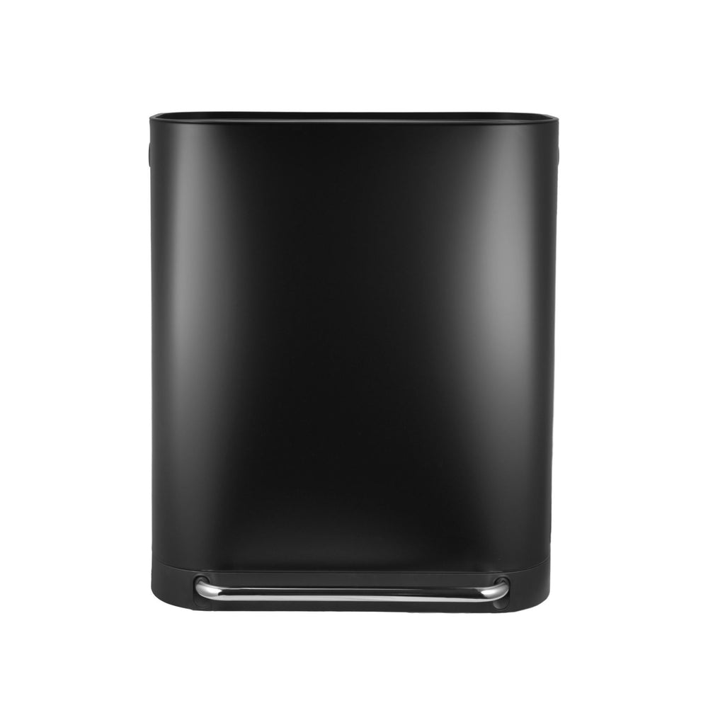 Κάδος Απορριμάτων Κουζίνας Μαύρος Μεταλλικός Με 2 Δοχεία 30lt&30lt Estia