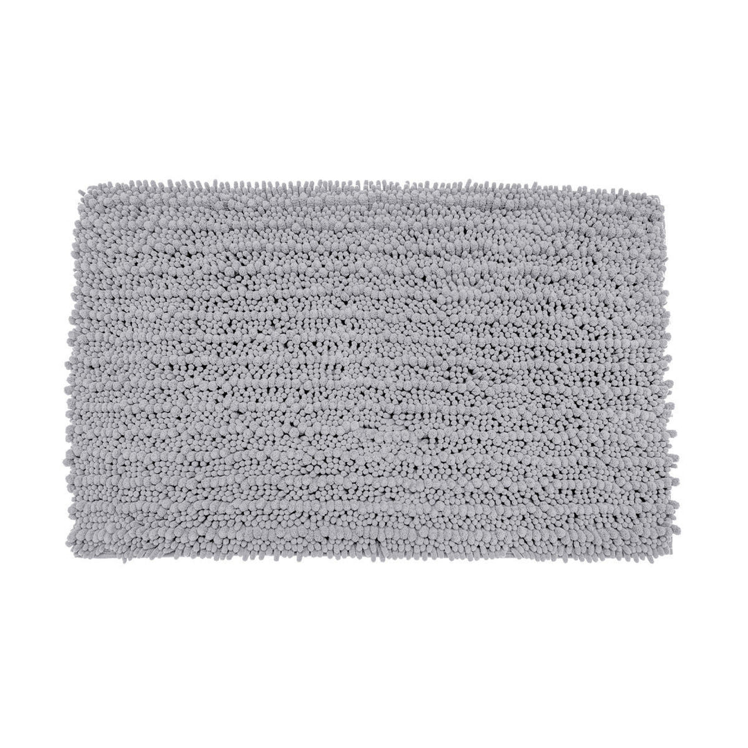 Πατάκι Μπάνιου Πολυεστέρα Ανοιχτό Γκρι 80x50cm Shaggy Estia