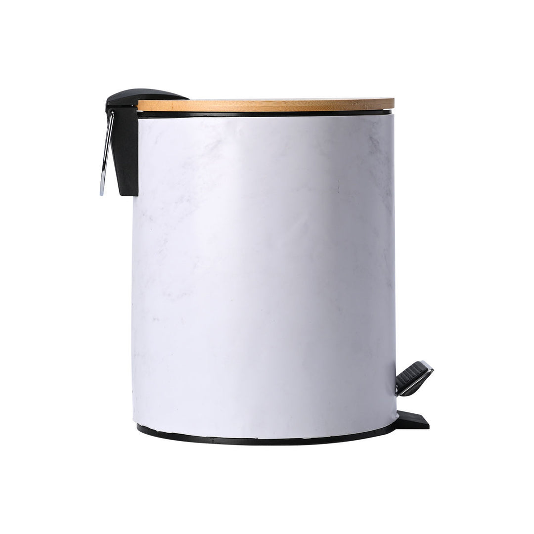 Καλάθι Μπάνιου Με Σχέδιο Μαρμάρου Μεταλλικό 5lt Estia