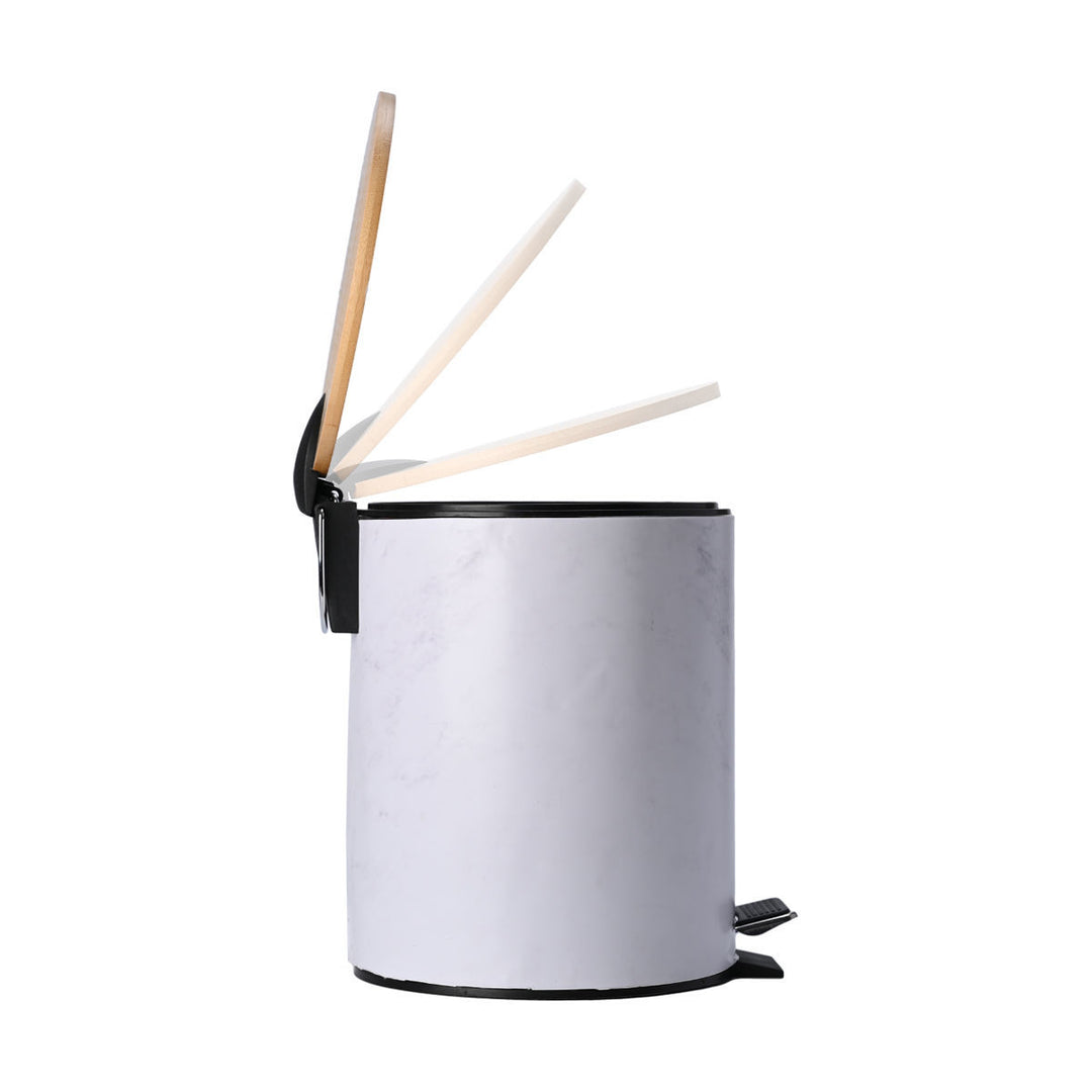 Καλάθι Μπάνιου Με Σχέδιο Μαρμάρου Μεταλλικό 5lt Estia