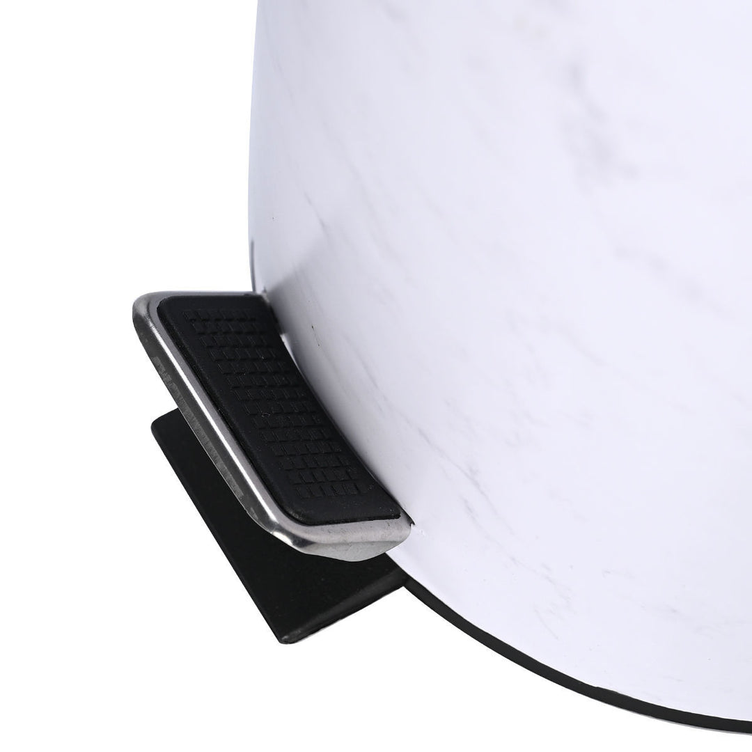 Καλάθι Μπάνιου Με Σχέδιο Μαρμάρου Μεταλλικό 5lt Estia