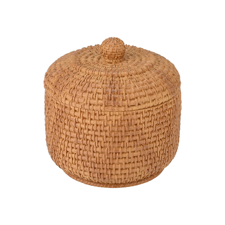 Estia Δοχείο Για Βαμβάκι/Μπατονέτες Ρητίνης Καφέ Rope