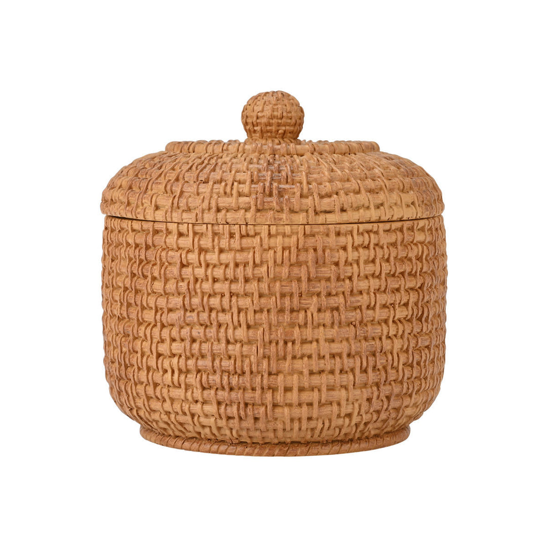 Estia Δοχείο Για Βαμβάκι/Μπατονέτες Ρητίνης Καφέ Rope