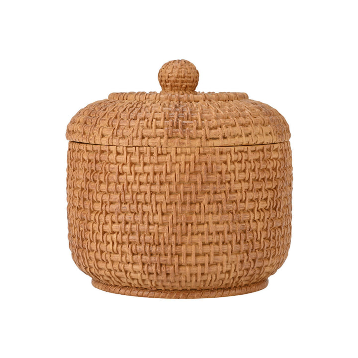 Estia Δοχείο Για Βαμβάκι/Μπατονέτες Ρητίνης Καφέ Rope