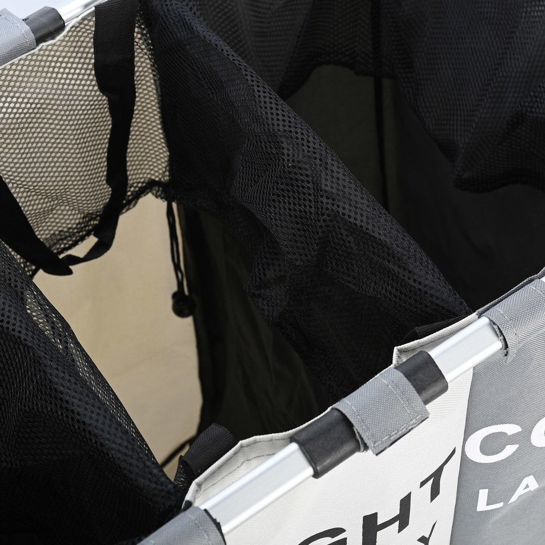 Εσωτερικό υφασμάτινων θηκών καλαθιού Estia με διχτυωτή επένδυση και ανθεκτικές ραφές.