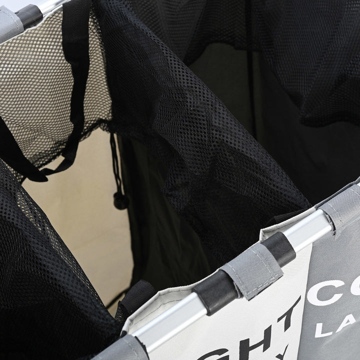 Εσωτερικό υφασμάτινων θηκών καλαθιού Estia με διχτυωτή επένδυση και ανθεκτικές ραφές.