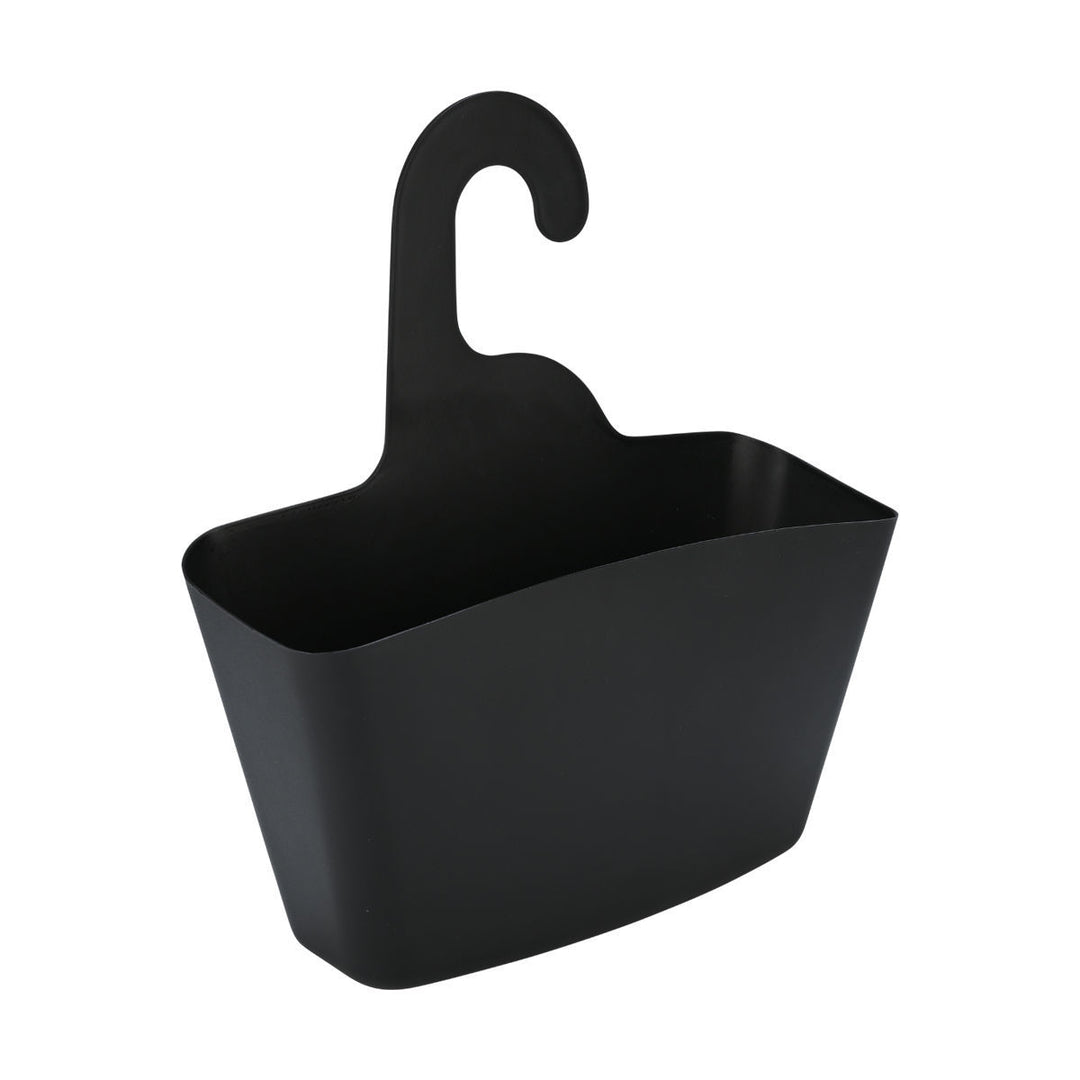 Θήκη Οργάνωσης Μπάνιου Κρεμαστή 24X7X25cm Μαύρη Estia