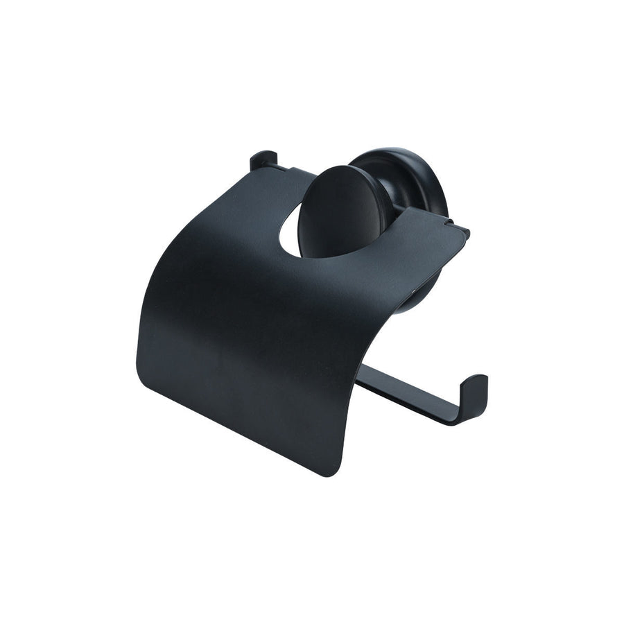 Χαρτοθήκη Με Βεντούζα Μεταλλική Μαύρη Estia