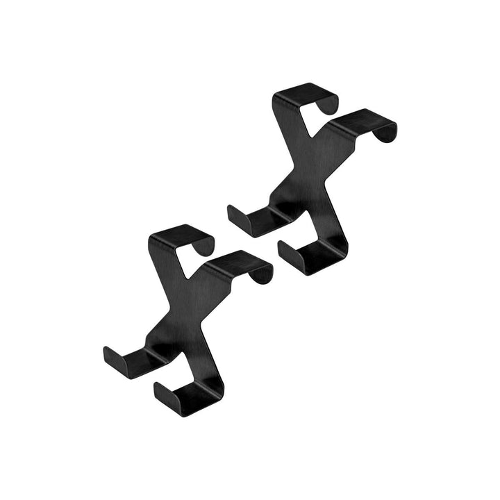 Κρεμάστρα Διπλή Μεταλλική Μαύρη Σετ 2τμχ Estia