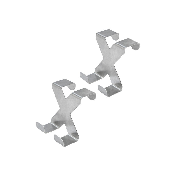 Κρεμάστρα Διπλή Μεταλλική Inox Σετ 2τμχ Estia