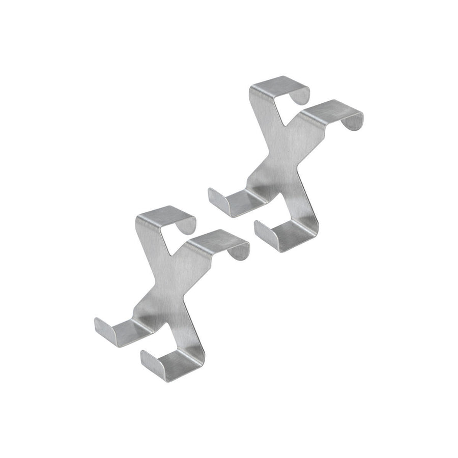 Κρεμάστρα Διπλή Μεταλλική Inox Σετ 2τμχ Estia