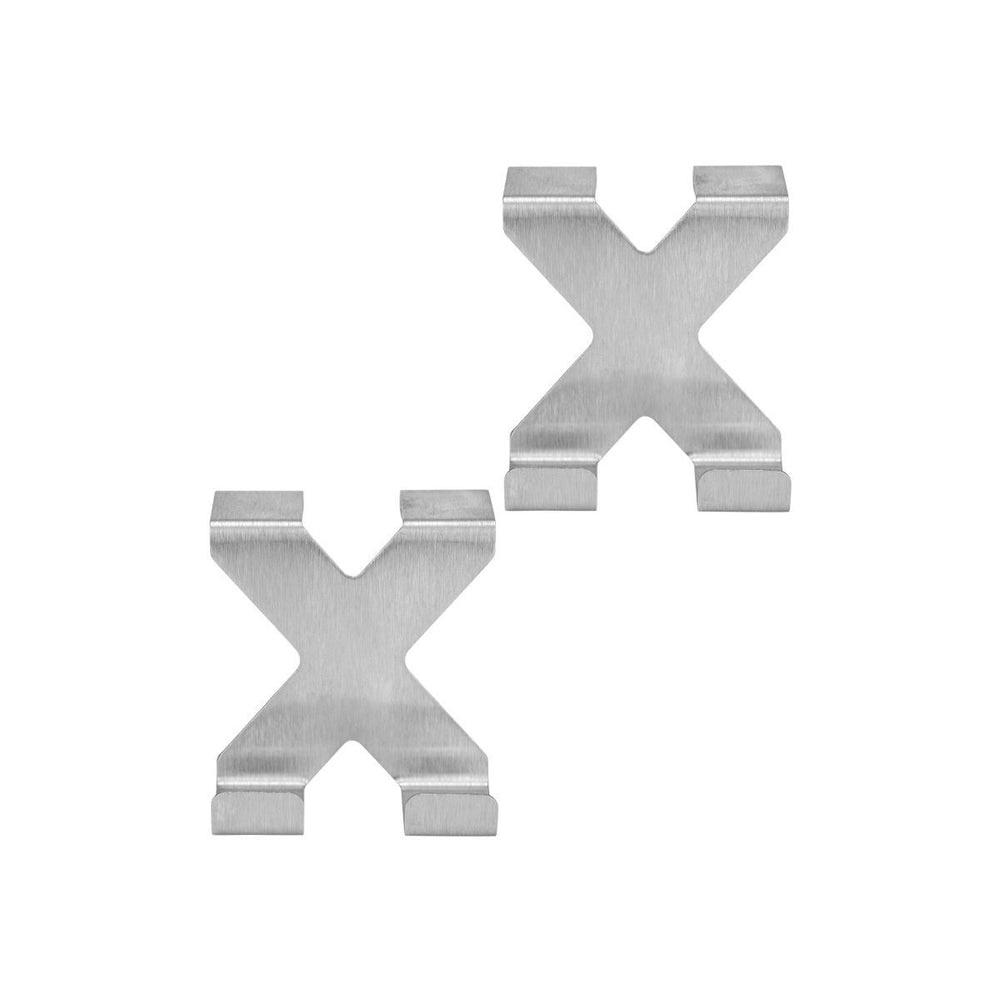 Κρεμάστρα Διπλή Μεταλλική Inox Σετ 2τμχ Estia