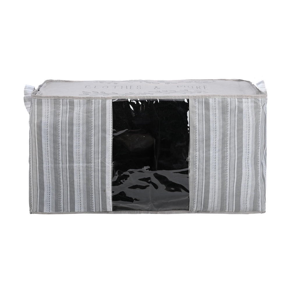 Θήκη Αποθήκευσης Non Woven Υφασμάτινη 50X40X30cm Με Παράθυρο Ivory Estia