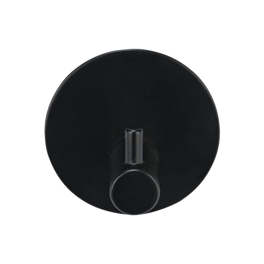 Κρεμάστρα Επιτοίχια Μονή Μεταλλική Με Στρογγυλή Βάση Μαύρη Estia