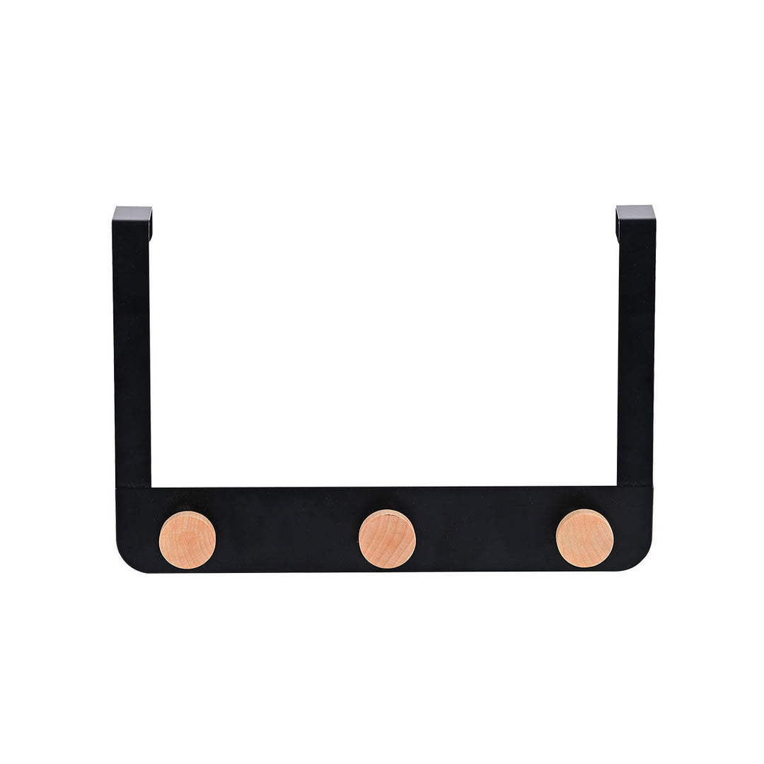 Κρεμάστρα Πόρτας 3 Θέσεων Μαύρη Μεταλλική Estia