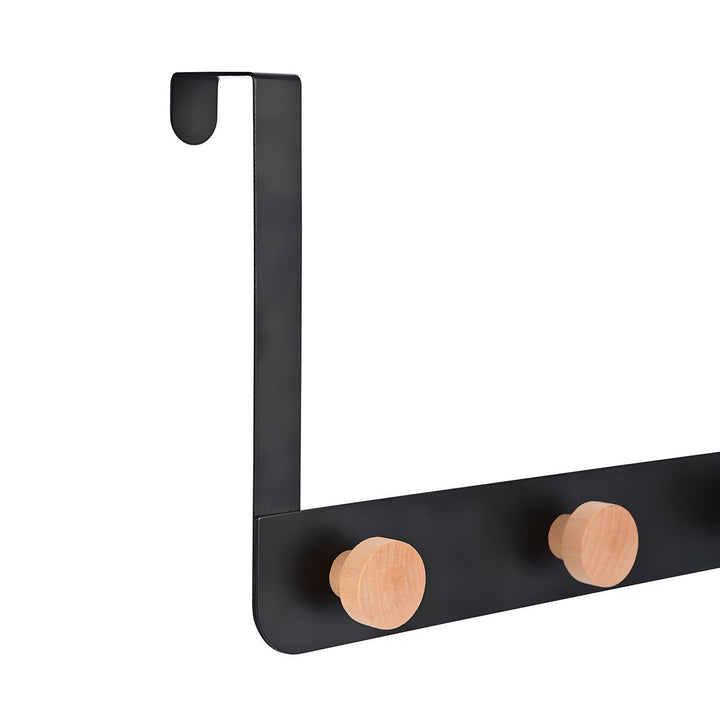 Κρεμάστρα Πόρτας 3 Θέσεων Μαύρη Μεταλλική Estia