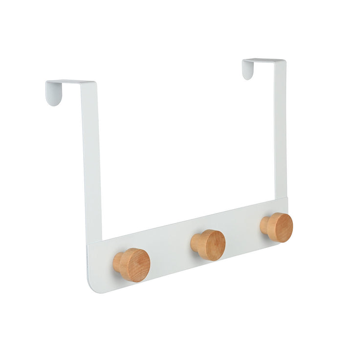 Κρεμάστρα Πόρτας 3 Θέσεων Λευκή Μεταλλική Estia