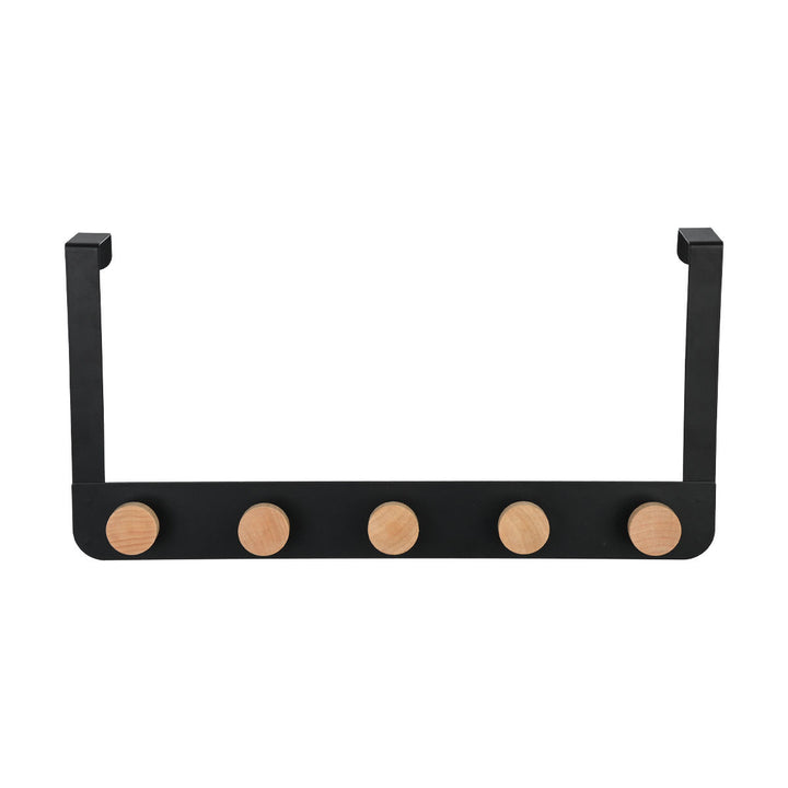 Κρεμάστρα Πόρτας 5 Θέσεων Μαύρη Μεταλλική Estia