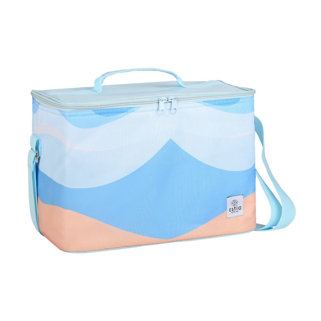 Τσάντα Θαλάσσης Ισοθερμική Μπλε/Μπεζ 15lt 30X23X22cm Estia