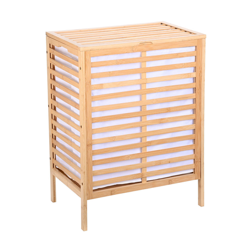 Καλάθι Απλύτων Bamboo Essentials Διπλό 60lt Estia