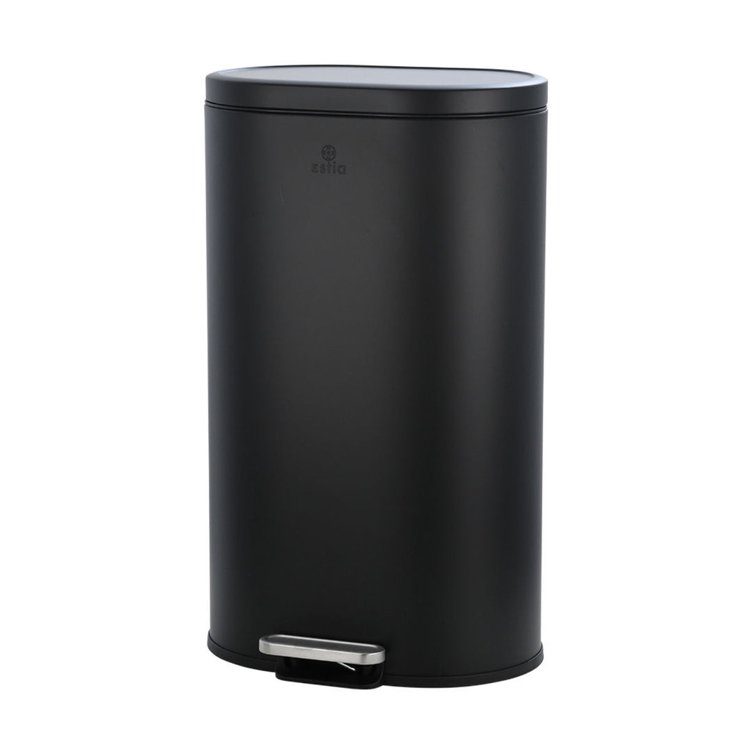 Κάδος Απορριμάτων Κουζίνας Μεταλλικός Μαύρος 30lt Estia