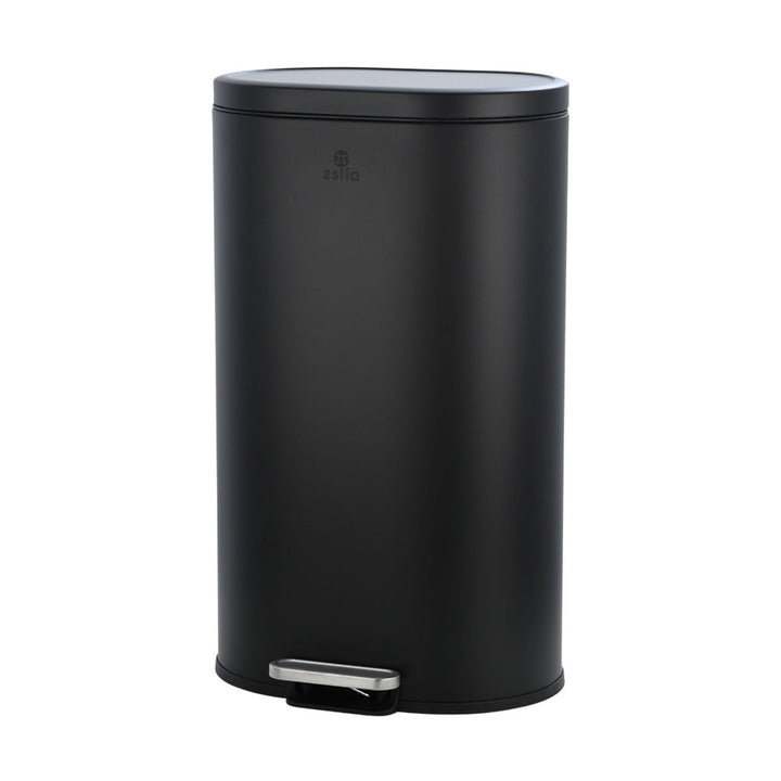Κάδος Απορριμάτων Κουζίνας Μεταλλικός Μαύρος 30lt Estia