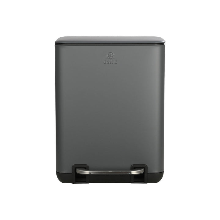 Καλάθι Μπάνιου Γκρι Ορθογώνιο Από Ανοξείδωτο Ατσάλι 6lt Estia