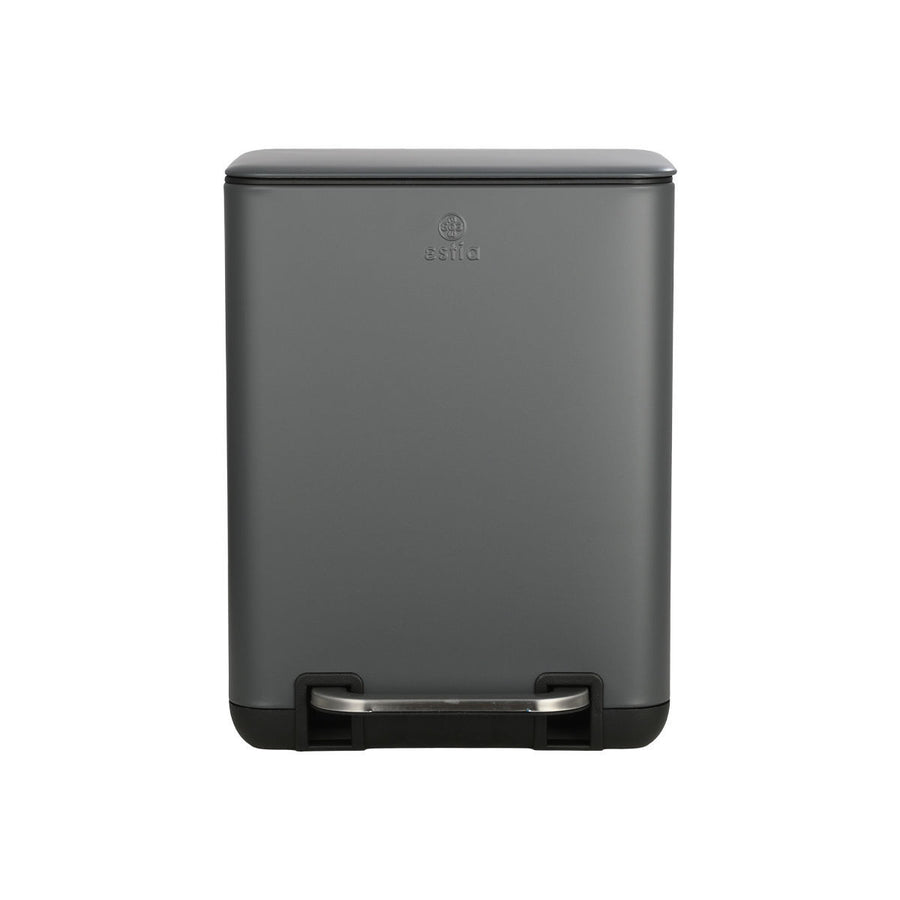 Καλάθι Μπάνιου Γκρι Ορθογώνιο Από Ανοξείδωτο Ατσάλι 6lt Estia