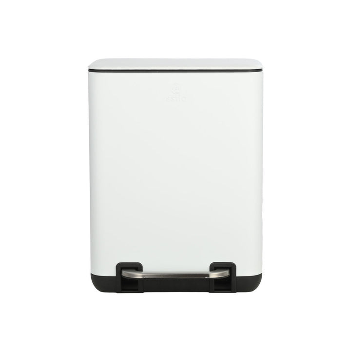 Καλάθι Μπάνιου Λευκό Ορθογώνιο Από Ανοξείδωτο Ατσάλι 6lt Estia