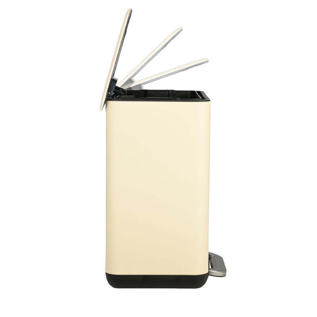 Καλάθι Μπάνιου Εκρού Ορθογώνιο Από Ανοξείδωτο Ατσάλι 6lt Estia