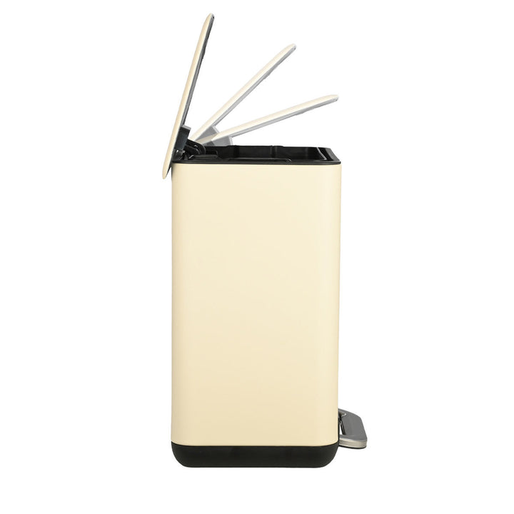 Καλάθι Μπάνιου Εκρού Ορθογώνιο Από Ανοξείδωτο Ατσάλι 6lt Estia