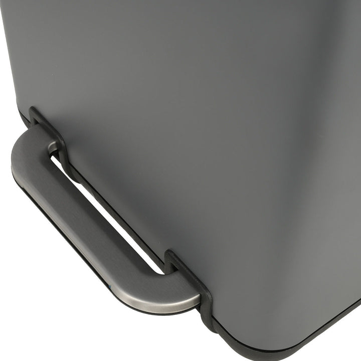 Καλάθι Μπάνιου Γκρι Ορθογώνιο Από Ανοξείδωτο Ατσάλι 6lt Estia