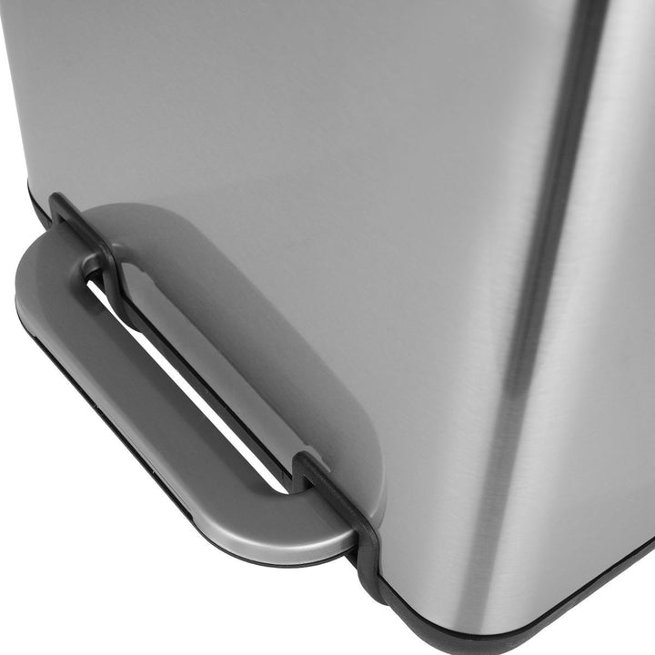 Καλάθι Μπάνιου Ασημί Ορθογώνιο Από Ανοξείδωτο Ατσάλι 6lt Estia