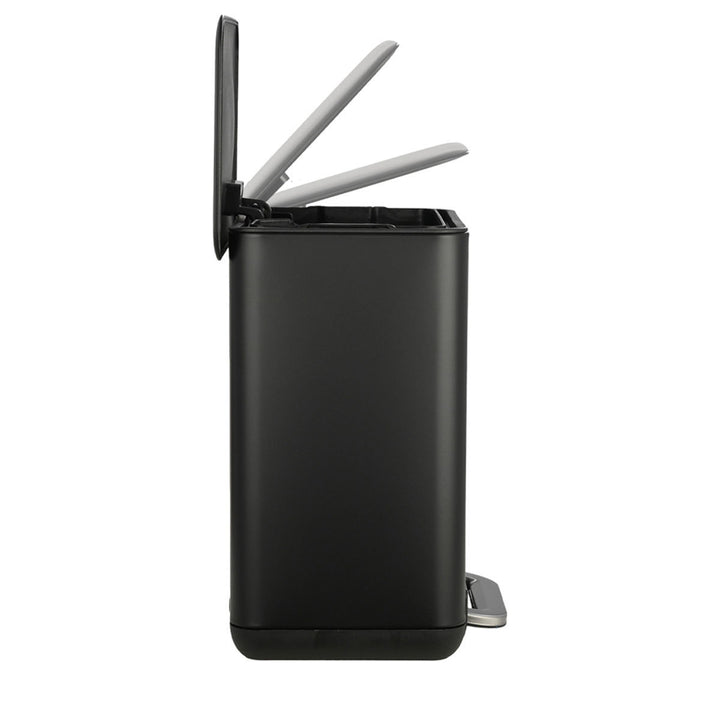 Καλάθι Μπάνιου Μαύρο Ορθογώνιο Από Ανοξείδωτο Ατσάλι 6lt Estia