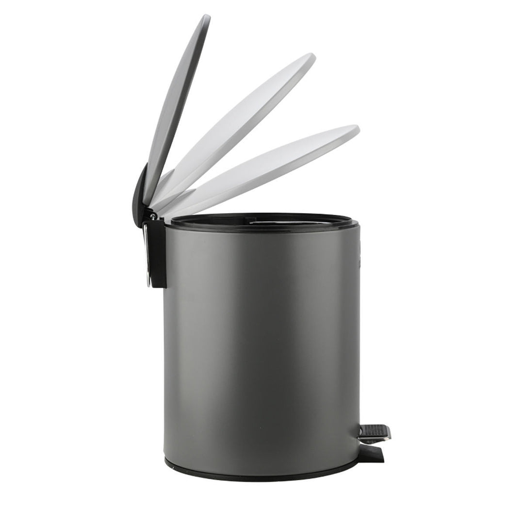 Καλάθι Μπάνιου Ματ Γκρι Μεταλλικό 5lt Estia