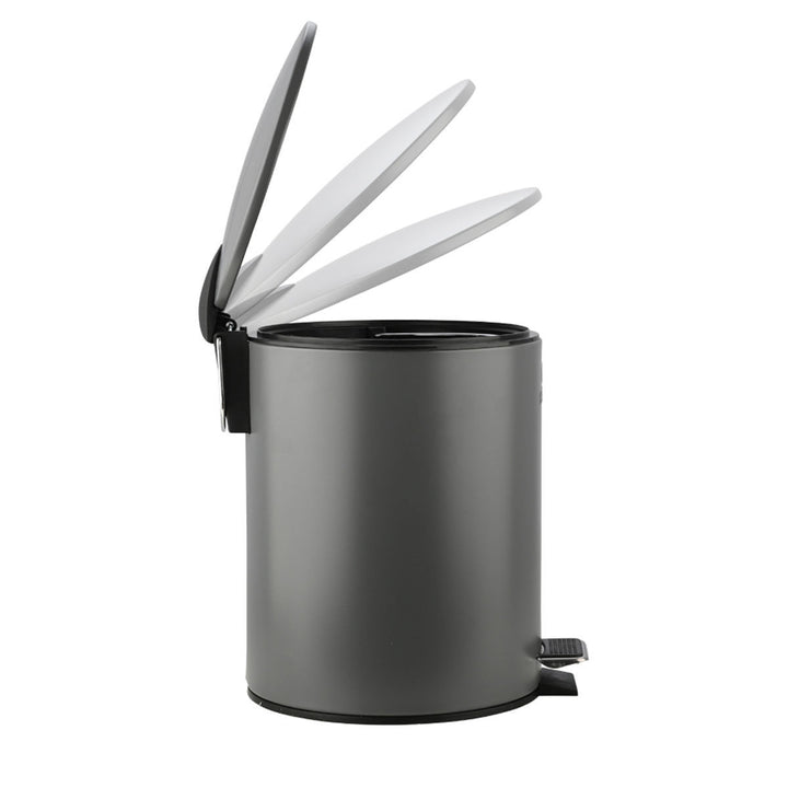 Καλάθι Μπάνιου Ματ Γκρι Μεταλλικό 5lt Estia