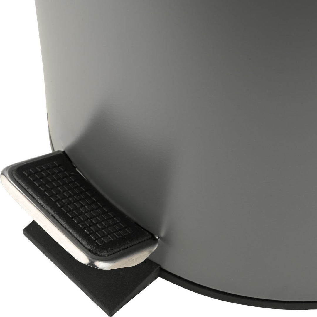 Καλάθι Μπάνιου Ματ Γκρι Μεταλλικό 5lt Estia