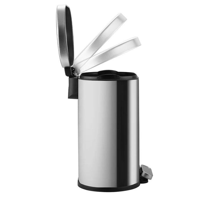 Καλάθι Μπάνιου Ασημί Από Ανοξείδωτο Ατσάλι 6lt Estia