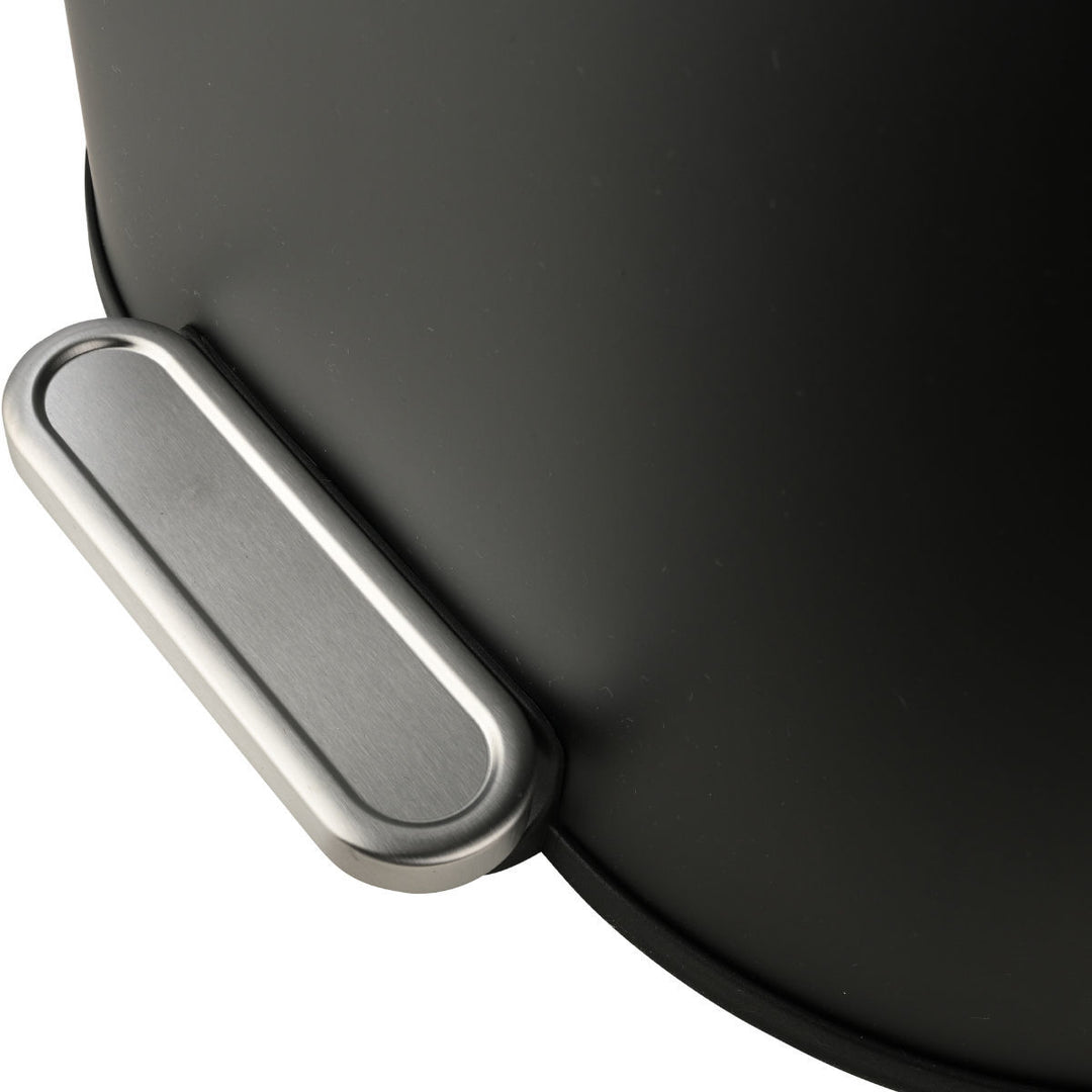 Καλάθι Μπάνιου Μαύρο Από Ανοξείδωτο Ατσάλι 6lt Estia