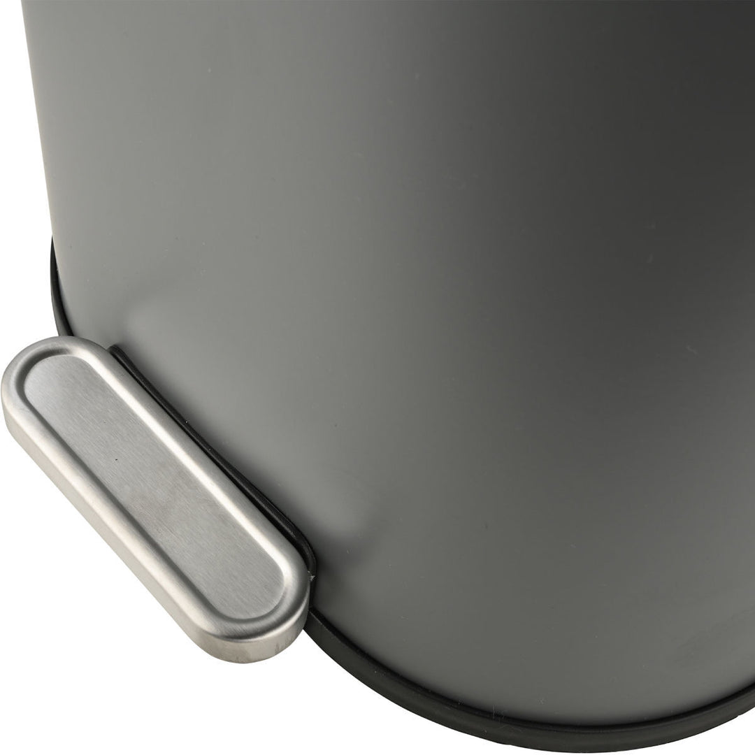 Καλάθι Μπάνιου Γκρι Από Ανοξείδωτο Ατσάλι 6lt Estia