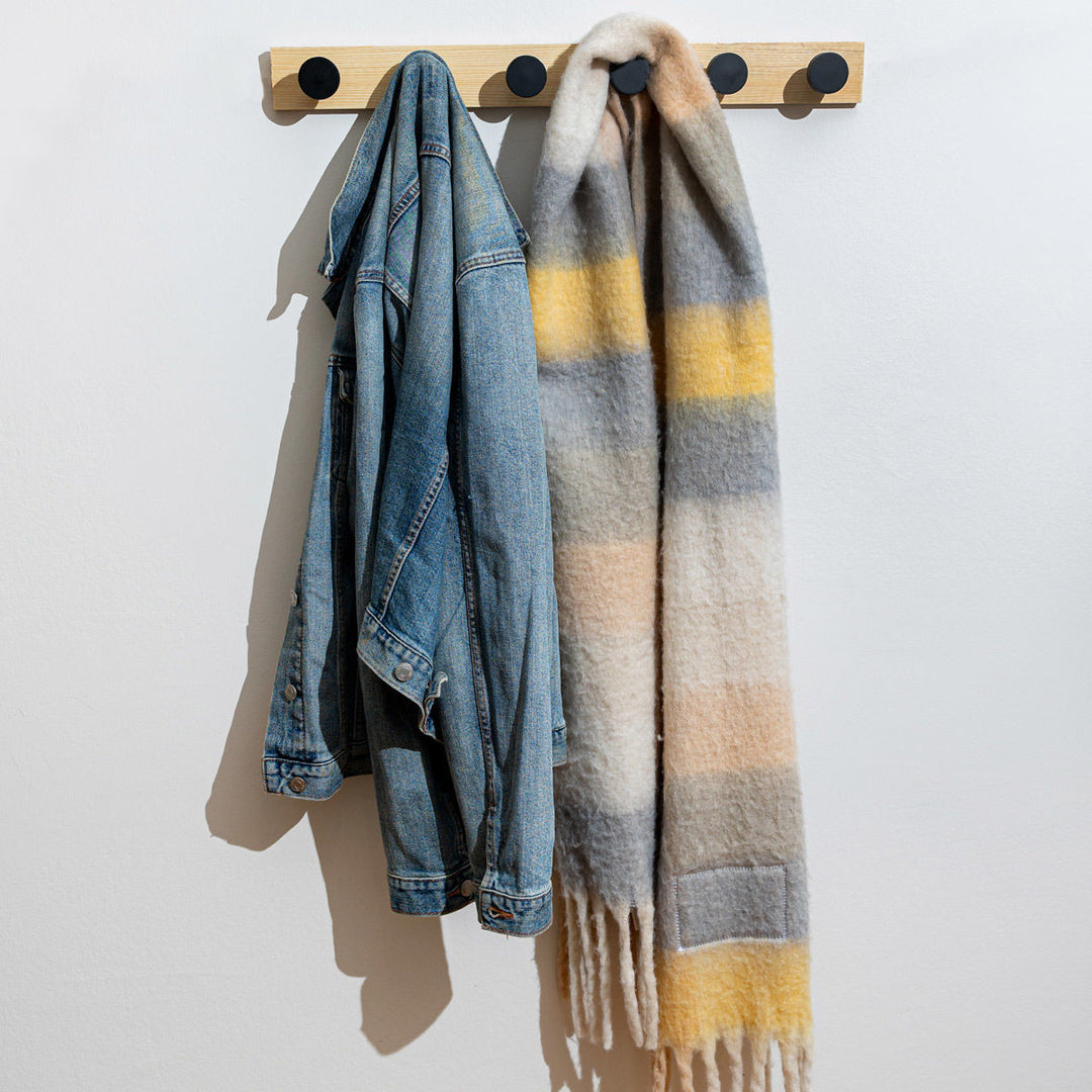 Κρεμάστρα Τοίχου 6 Θέσεων Ξύλινη Estia