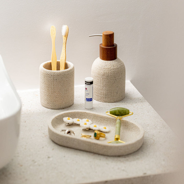 Estia Δίσκος Μπάνιου Ρητίνης Μπεζ Jute