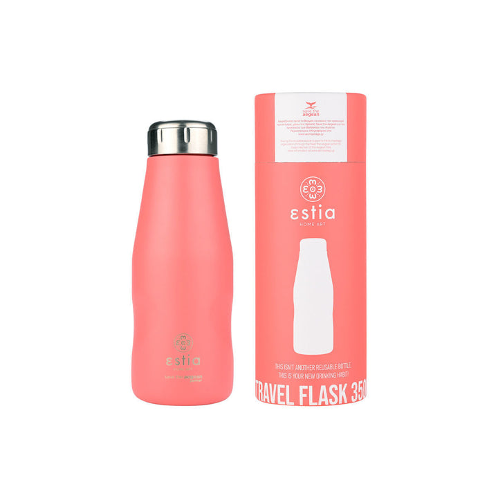 Estia Μπουκάλι Θερμός Save The Aegean Κοραλί Fusion Coral Travel Flask